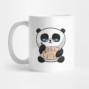 Kawaii panda paying the bills Mug